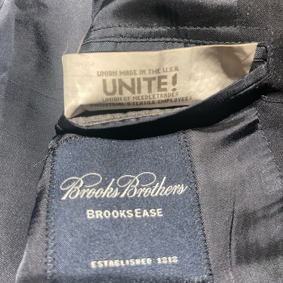 Brooks Brothers Brooks Ease Wool Dark Blue Blazer/Sports Coat Men's 45 Long USA - Picture 6 of 12